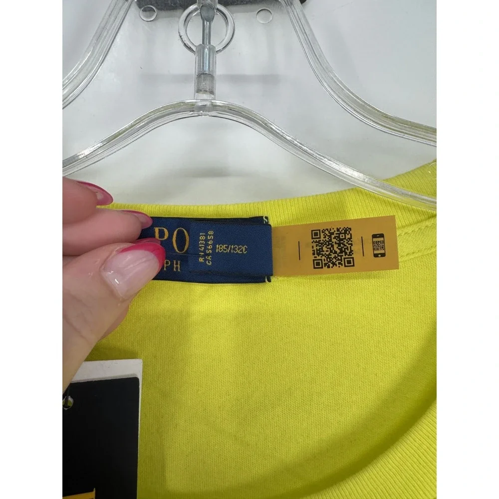 Polo Ralph Lauren Bear T Shirt 2XL‎ Tall 2XLT Neon Fluorescent Short Sleeve Tee